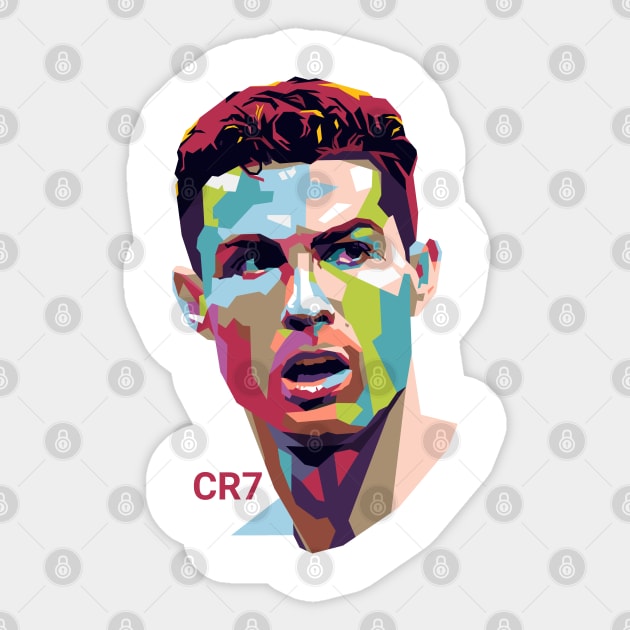 Cristiano Ronaldo Pop Art Portrait Sticker by mursyidinejad